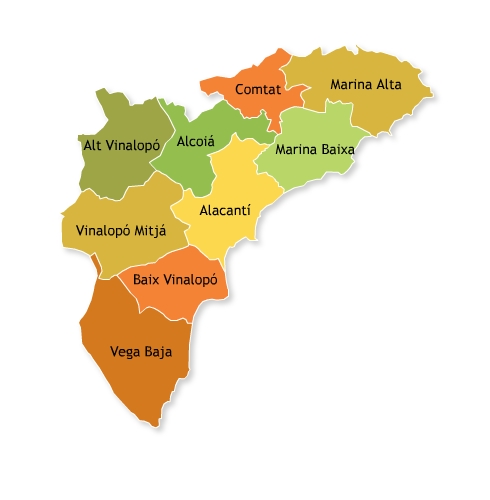 Provincia Alicante Certificado energetico por poblaciones