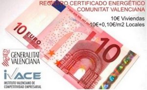 tasas certificado energetico comunidad valencinana