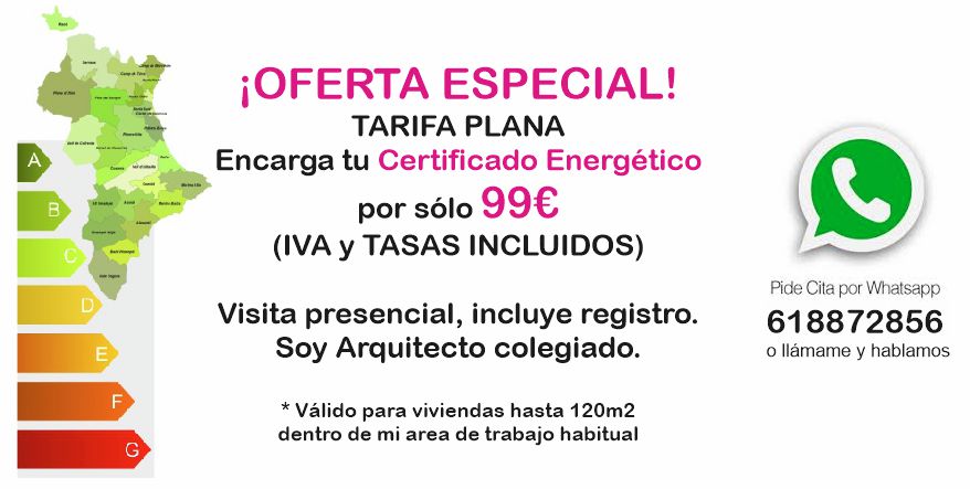 Oferta especial Certificado Energetico 99€
